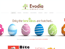 Tablet Screenshot of evodiacreative.com